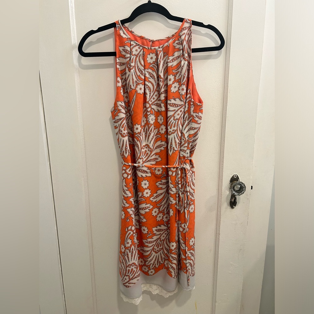 Beautiful LOFT dress - bright coral size 10